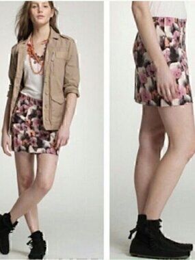 J Crew Womens Floral Potpourri Mini Skirt Size 4